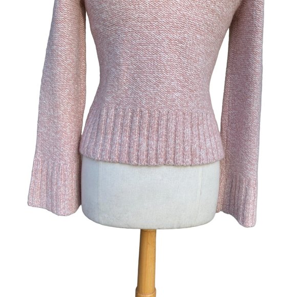 Vintage Sleeping on Snow Wool Cable Knit Sweater Y2K Soft Girl Flare Sleeve -M - Picture 12 of 16